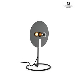 Table lamp MIRRO TABLE 1.0, mirror  30cm, E27 (excl.), with cord dimmer, black chrome
