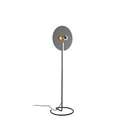 Floor lamp MIRRO FLOOR 2.0, mirror Ø 45cm, E27 (excl.), with cord dimmer, black chrome