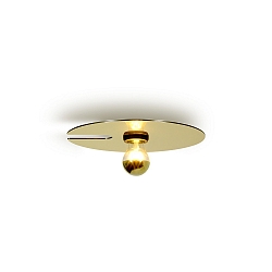 Wall luminaire MIRRO WALL 1.0, mirror Ø 30cm, E27 (excl.), black gold