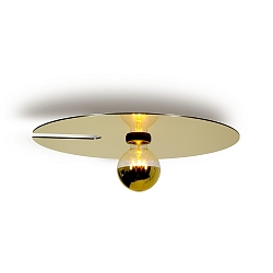 Wall luminaire MIRRO WALL 2.0, mirror Ø 45cm, E27 (excl.), black gold