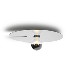 Applique et plafonnier MIRRO CEILING / WALL SURF 2.0 E27 IP20, aluminium, noir mat 