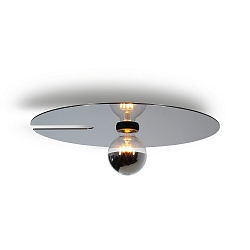 Wall luminaire MIRRO WALL 2.0, mirror Ø 45cm, E27 (excl.), black chrome