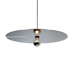 Luminaire à suspension MIRRO 3.0 grand E27 IP20, chrome, noir gradable