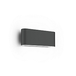 Luminaire mural d’extérieur KIOSK 1.0 haut bas, avec optique de lentille IP65, anthrazit gradable