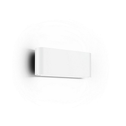 Luminaire mural d’extérieur KIOSK 1.0 haut bas, avec optique de lentille IP65, blanc mat gradable