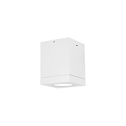 Outdoor Ceiling luminaire TUBE CARRÉ 1.0 PAR16, IP65, GU10 max. 5W, white