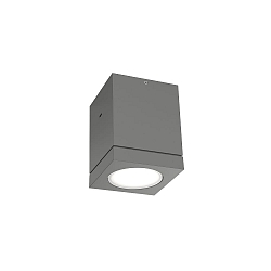 Outdoor LED Ceiling luminaire TUBE 1.0, IP65, 8W 3000K 38°, CRi >90, dimmable, dark grey