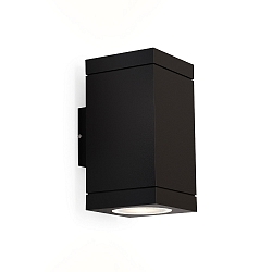 Luminaire mural d’extérieur TUBE CARRÉ 2.0 haut bas, à 2 flammes GU10 IP65, noir  gradable