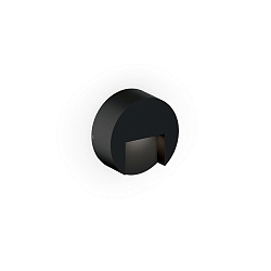 Luminaire mural d’extérieur RETO ROUND WALL SURFACE OUTDOOR 0.8 rond IP65, noir mat gradable