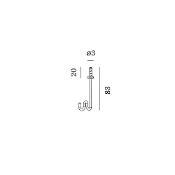 Crochet de fixation MULTI-BASE HOOK FOR 5MM DOVEL m�canique, noir profond