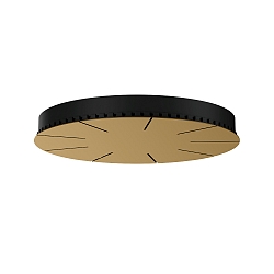Rosace de plafond 3 fois, champagne, noir