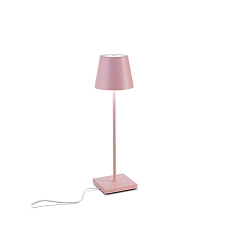 Lampe de table � accu POLDINA PRO IP65, couvert de poudre, rose gradable