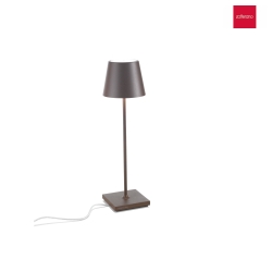 battery table lamp POLDINA PRO dimmable IP65, powder coated, rust dimmable