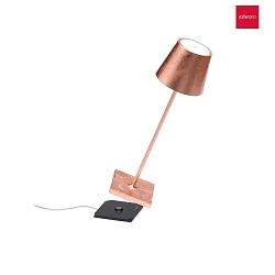 battery table lamp POLDINA PRO dimmable IP65, copper, powder coated, rust dimmable