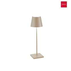 Lampe de table  accu POLDINA PRO IP65, couvert de poudre, couleur sable gradable