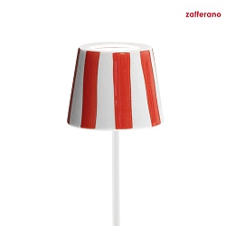lamp shade POLDINA, striped, red