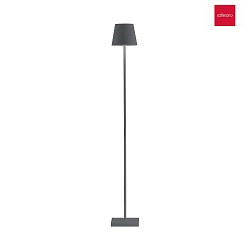 battery floor lamp POLDINA L dimmable, adjustable IP54, dark grey, powder coated dimmable