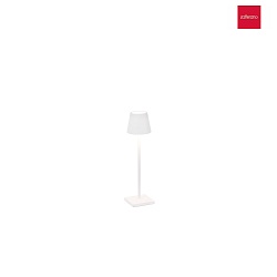 Lampe de table  accu POLDINA MICRO IP65, blanche gradable