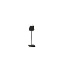 Lampe de table � accu POLDINA MICRO IP65, noir  gradable