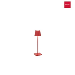 Lampe de table  accu POLDINA MICRO IP65, rouge gradable