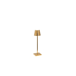 Lampe de table � accu POLDINA MICRO IP65, scintillant, or gradable