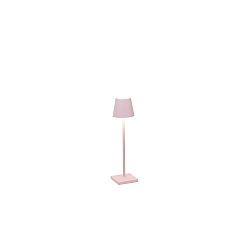 Lampe de table � accu POLDINA MICRO IP65, rose gradable