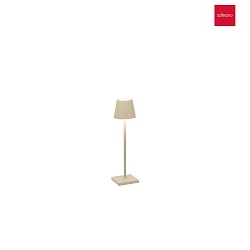 Lampe de table  accu POLDINA MICRO IP65, couleur sable gradable