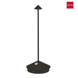 Battery lamp PINA TAVOLO PRO dimmable, wireless IP54, black dimmable