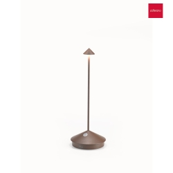 battery table lamp PINA PRO dimmable, wireless IP54, corten dimmable