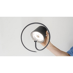 Lampe suspendue � accu POLDINA IP54, gris fonc�, laqu� gradable