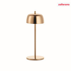 battery table lamp CIRCE IP65, copper dimmable