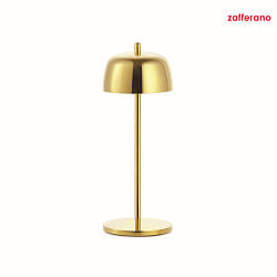 battery table lamp CIRCE IP65, gold dimmable