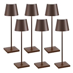 Lampe de table � accu POLDINA PRO lot de 6 IP65, rouille gradable