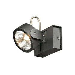 Applique et plafonnier KALU LED 1 à 1 flamme, pivotant à la cardan IP20, noir gradable