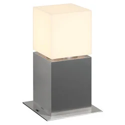 Lampadaire d'extérieur SQUARE POLE 30 petit E27 IP44, acier inoxydable gradable