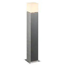 Lampadaire d'extérieur SQUARE POLE 90 grand E27 IP44, acier inoxydable gradable