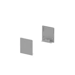 Embout GRAZIA 20 plat, haut, 2 pièces aluminium anodisé