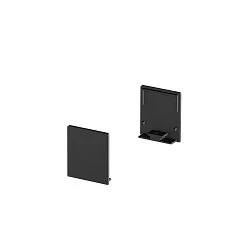 Embout GRAZIA 20 plat, haut, 2 pièces noir 