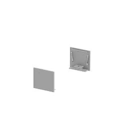Embout GRAZIA 20 plat, standard, 2 pièces aluminium anodisé