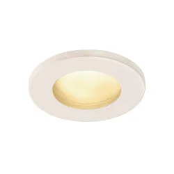 Outdoor Ceiling recessed luminaire DOLIX OUT, GU10, QPAR51, IP65, Ø 68mm, round, white
