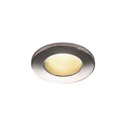 Outdoor Ceiling recessed luminaire DOLIX OUT, GU10, QPAR51, IP65, Ø 68mm, round, chrome