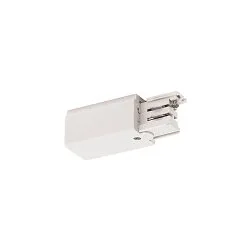 Alimentation triphasé S-TRACK ON/OFF version pour montage en surface, terre à gauche, commutable, blanche