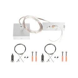 Suspension au plafond TEC KALU avec possibilité d'alimentation, avec rosette, blanche