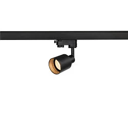 Projecteur triphasé PURI TRACK SPOT GU10, noir  gradable