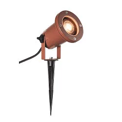 Lampe à broche BIG NAUTILUS avec prise de courant, inclinable GU10 IP65, rouille gradable