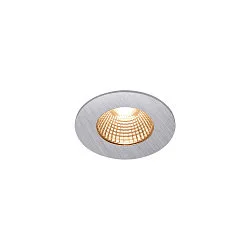 Plafonnier extérieur PATTA-I ROUND DTW rond, rigide, Dim-To-Warm IP65, aluminium brossé gradable