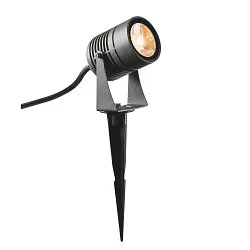 Lampe à piquet de terre LED SPIKE avec prise de courant, réglable IP55, anthrazit 