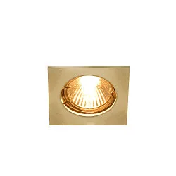Plafonnier encastré PIKA QPAR51 rigide GU10 IP20, laiton poli gradable