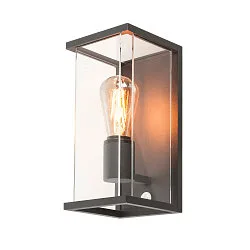 Luminaire mural d'extérieur QUADRULO SENSOR WL angulaire, avec capteur E27 IP44, anthrazit