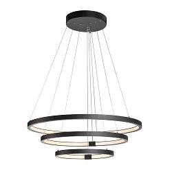 Luminaire à suspension ONE TRIPLE DALI IP20, noir  gradable